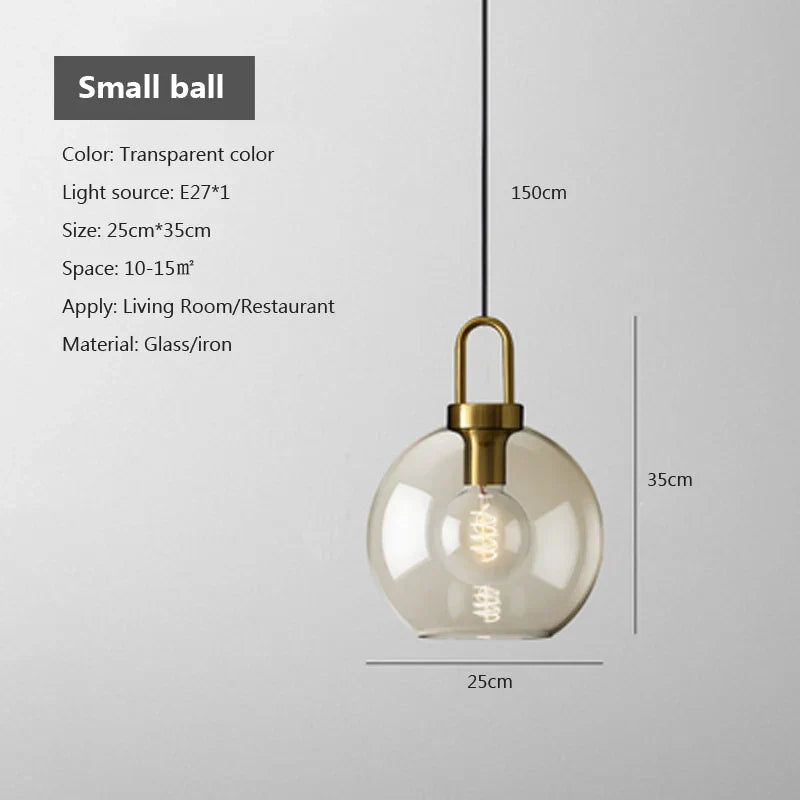 DecorBites™ Modern Nordic Glass Pendant Light for Kitchen & Restaurant
