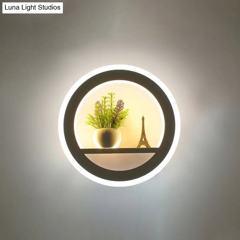 DecorBites™ Modern Nordic LED Wall Light Sconce - Round/Elephant/Giraffe Design, Ultrathin and Wall Mounted - Acrylic Shade - Warm/White Light
