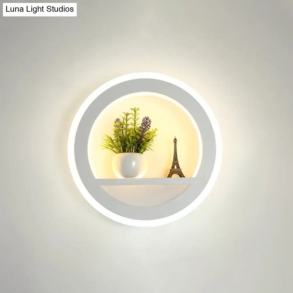 DecorBites™ Modern Nordic LED Wall Light Sconce - Round/Elephant/Giraffe Design, Ultrathin and Wall Mounted - Acrylic Shade - Warm/White Light