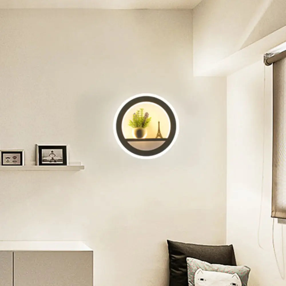 DecorBites™ Modern Nordic LED Wall Light Sconce - Round/Elephant/Giraffe Design, Ultrathin and Wall Mounted - Acrylic Shade - Warm/White Light