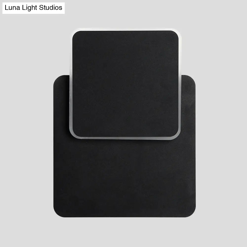 DecorBites™ Modern Nordic Wall Lamp with Moveable Iron Arm, Flush Mount Sconce in Black/White - LED Light, Acrylic Shade