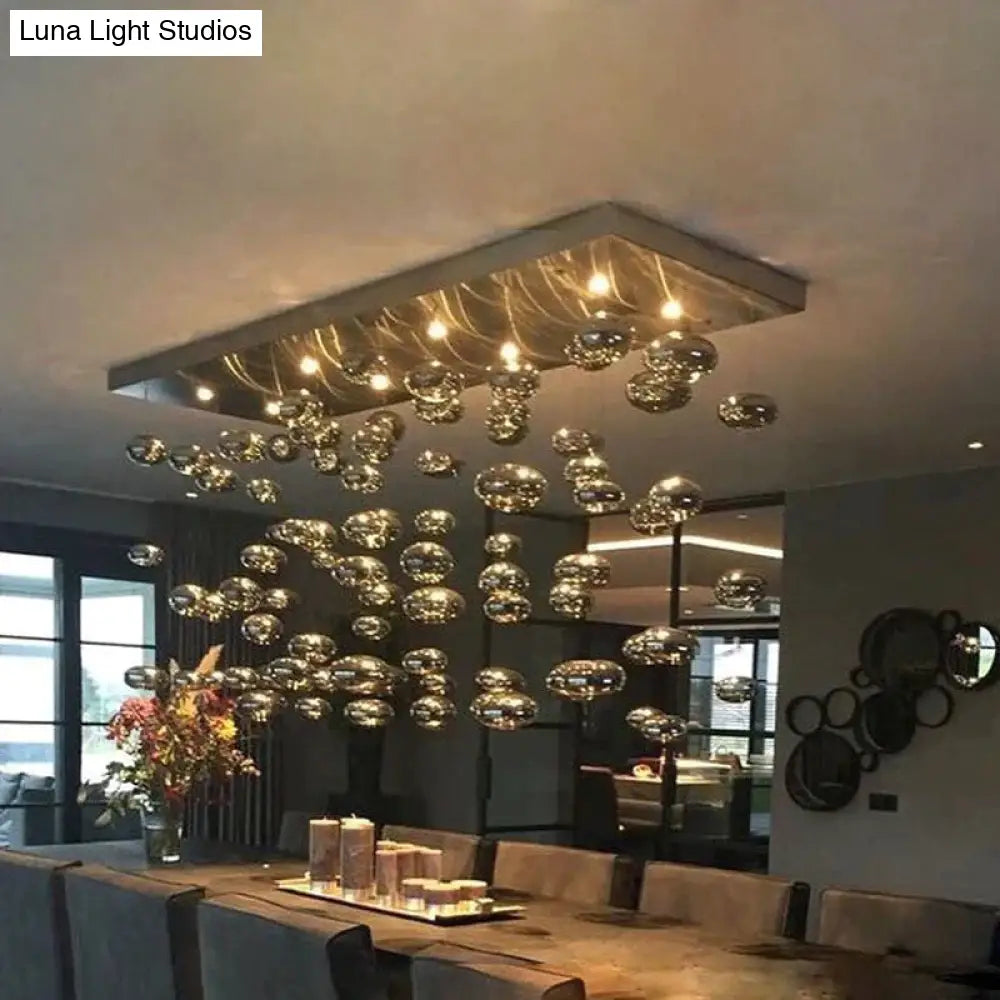 DecorBites™ Modern Oval Bubble Ball LED Chandelier Lighting Dining Room Light Fixtures