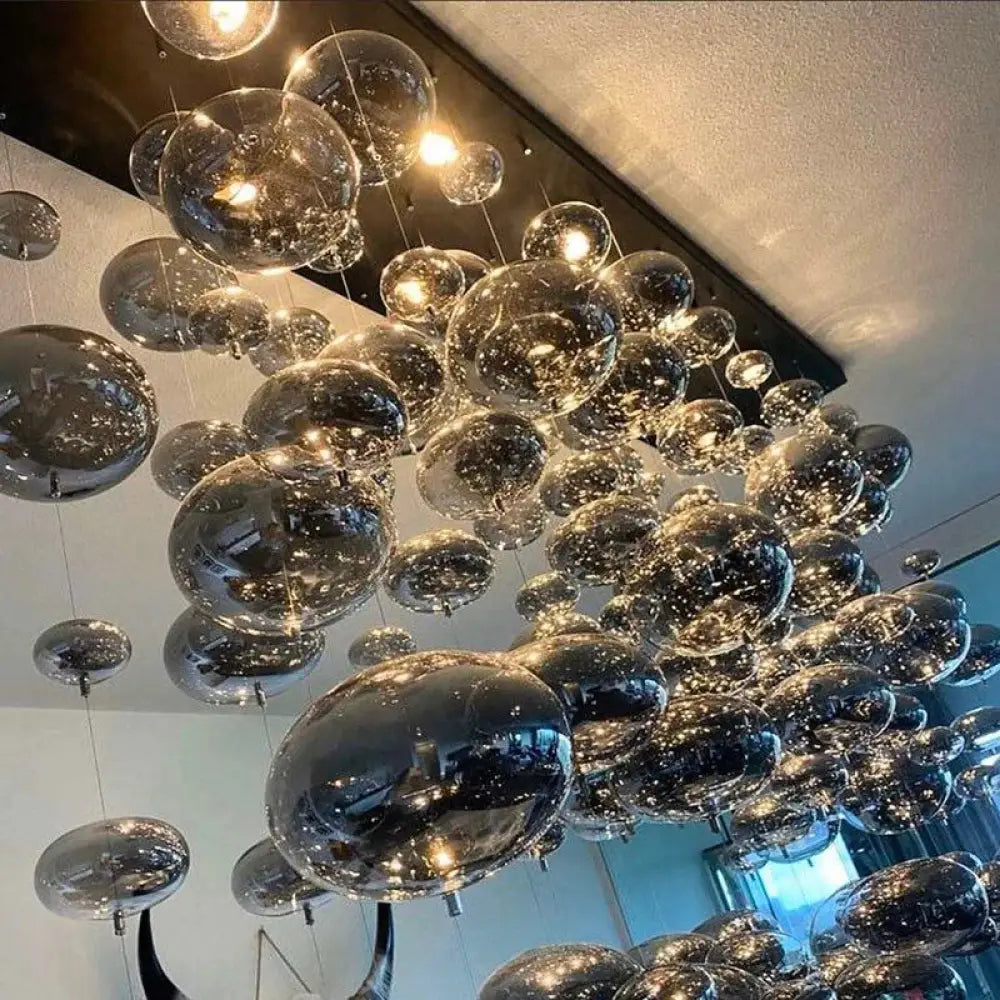 DecorBites™ Modern Oval Bubble Ball LED Chandelier Lighting Dining Room Light Fixtures