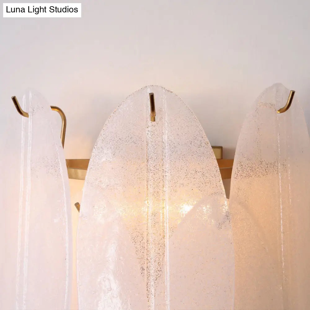 DecorBites™ Modern Oval Wall Sconce with 3 White Glass Lights for Hallways