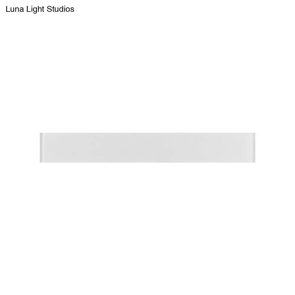 DecorBites™ Modern Rectangle Vanity Wall Sconce: Black/White Aluminum LED Wall Mount Lamp in Warm/White Light