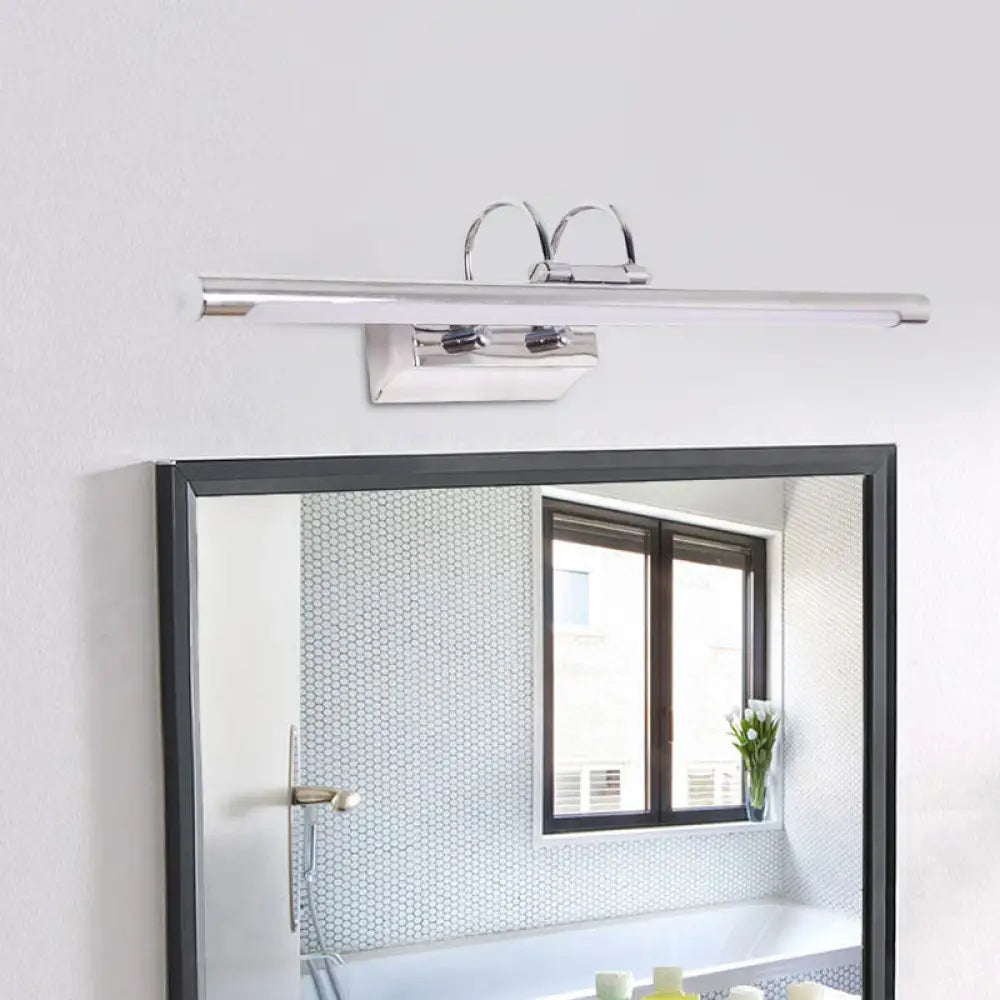 DecorBites™ Modern Slender Chrome LED Wall Lamp with Dual Arm for Shower Room - Warm/White Lighting
