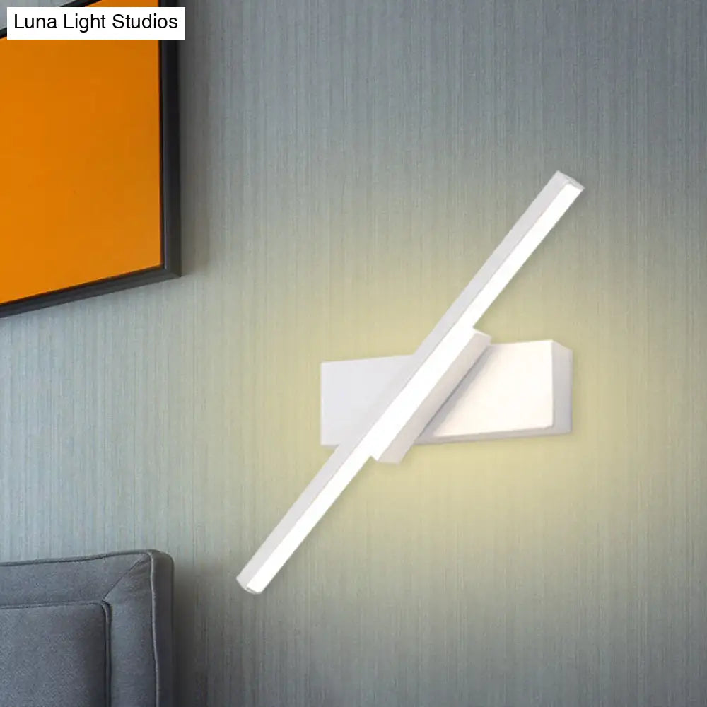 DecorBites™ Modern Slim LED Wall Sconce with Acrylic Linear Design in White/Black - Choose Warm or White Light