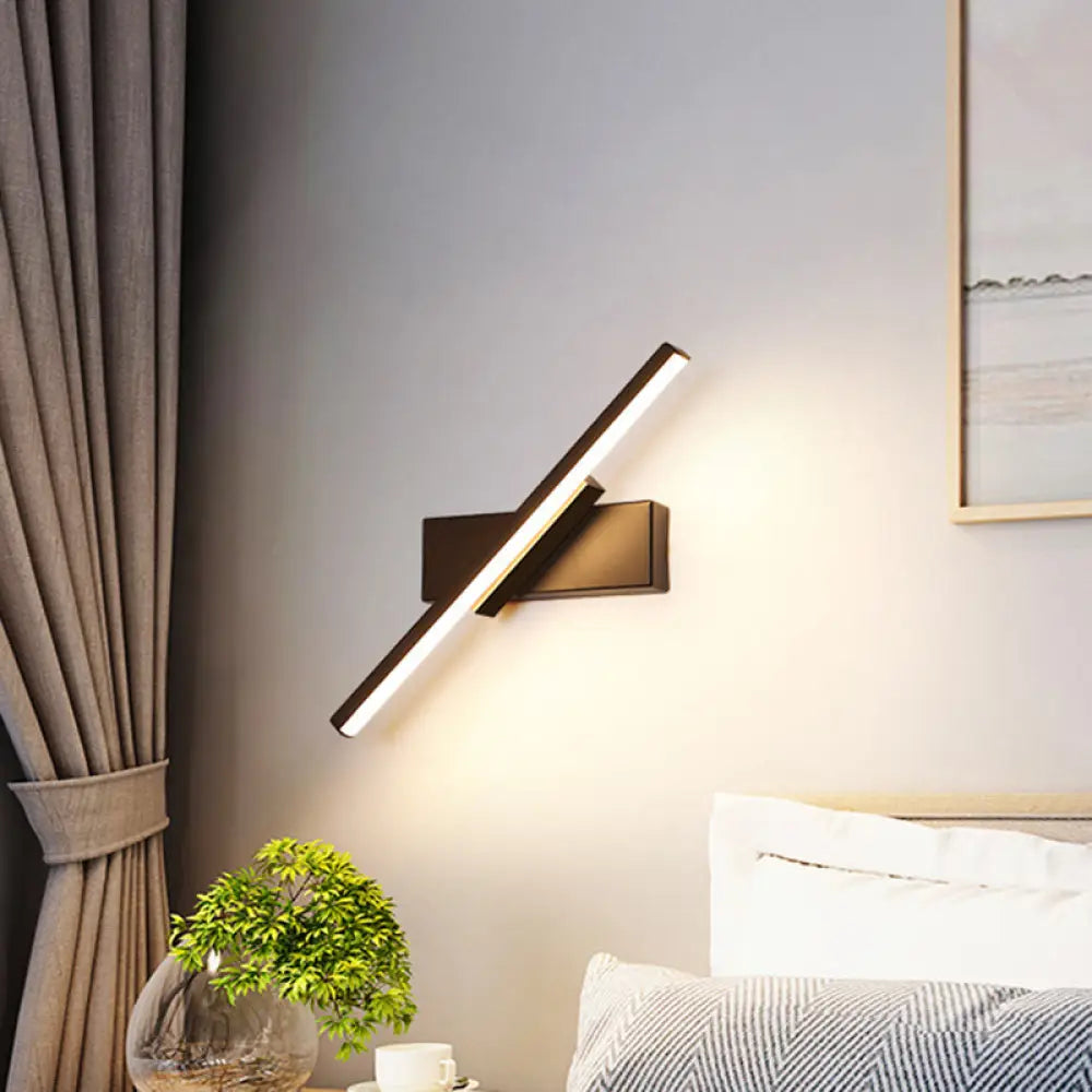 DecorBites™ Modern Slim LED Wall Sconce with Acrylic Linear Design in White/Black - Choose Warm or White Light