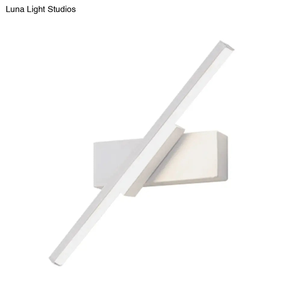 DecorBites™ Modern Slim LED Wall Sconce with Acrylic Linear Design in White/Black - Choose Warm or White Light