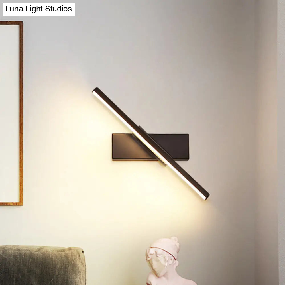 DecorBites™ Modern Slim LED Wall Sconce with Acrylic Linear Design in White/Black - Choose Warm or White Light