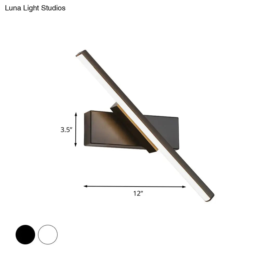 DecorBites™ Modern Slim LED Wall Sconce with Acrylic Linear Design in White/Black - Choose Warm or White Light