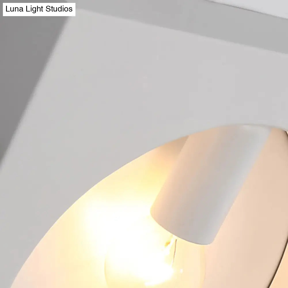 DecorBites™ Modern Square Wall Mounted Bedside Light in Black/White - Single Light Design