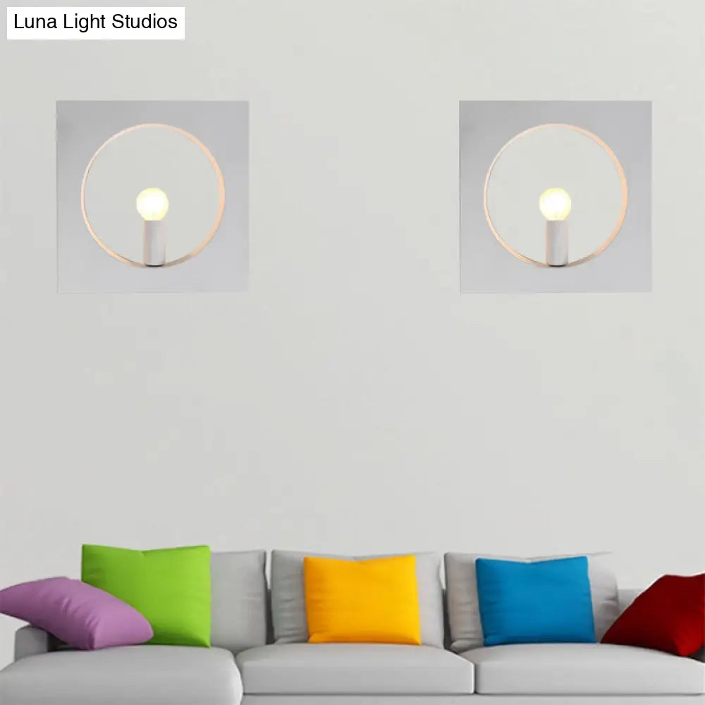 DecorBites™ Modern Square Wall Mounted Bedside Light in Black/White - Single Light Design