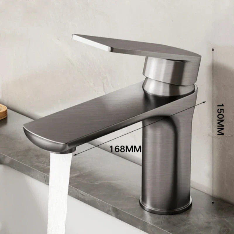 DecorBites™ Modern Stainless Steel Bathroom Sink Faucet