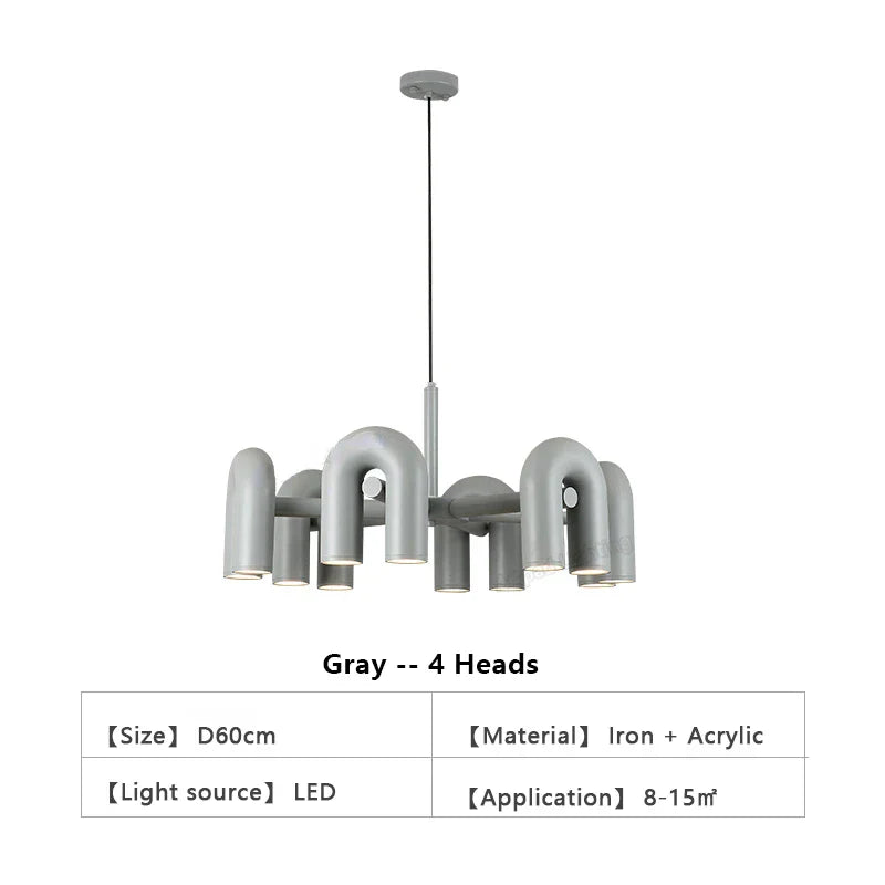 DecorBites™ Modern U-Shaped LED Ceiling Chandelier