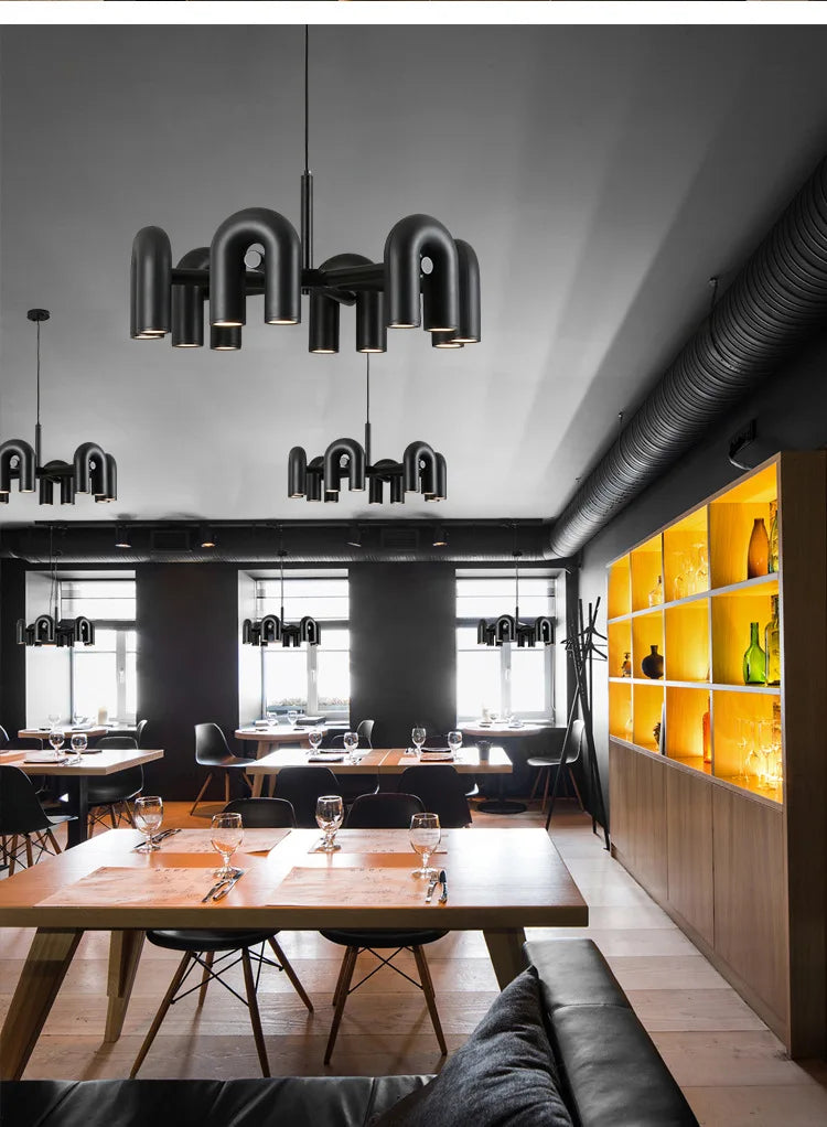 DecorBites™ Modern U-Shaped LED Ceiling Chandelier