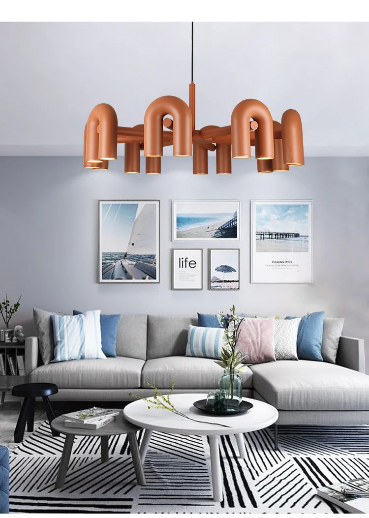 DecorBites™ Modern U-Shaped LED Ceiling Chandelier