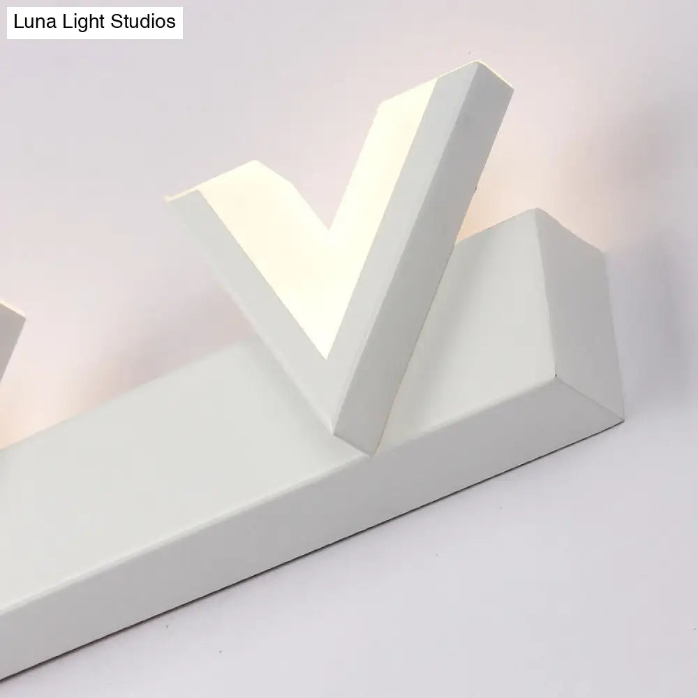 DecorBites™ Modern V-Shaped LED Vanity Light: Acrylic Bathroom Mirror Lamp (2/3-Light, Warm/White)