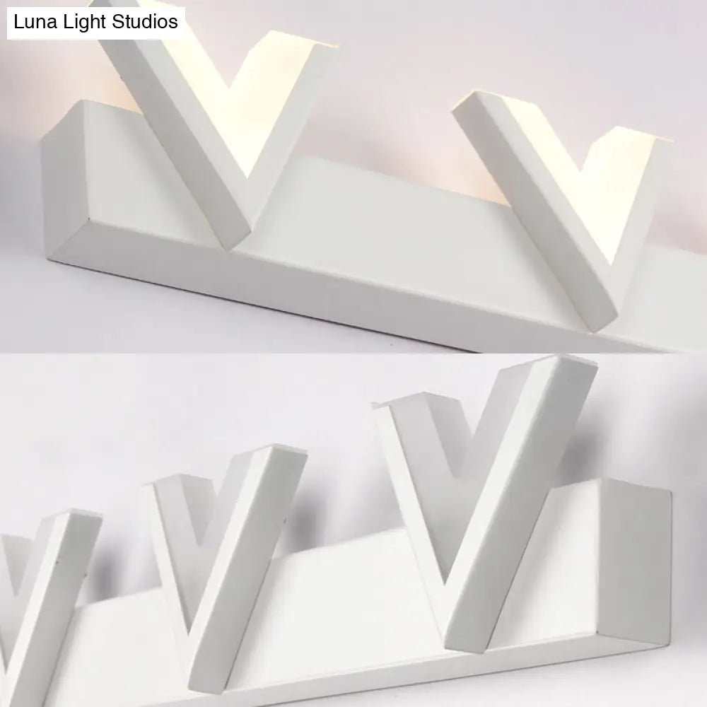 DecorBites™ Modern V-Shaped LED Vanity Light: Acrylic Bathroom Mirror Lamp (2/3-Light, Warm/White)