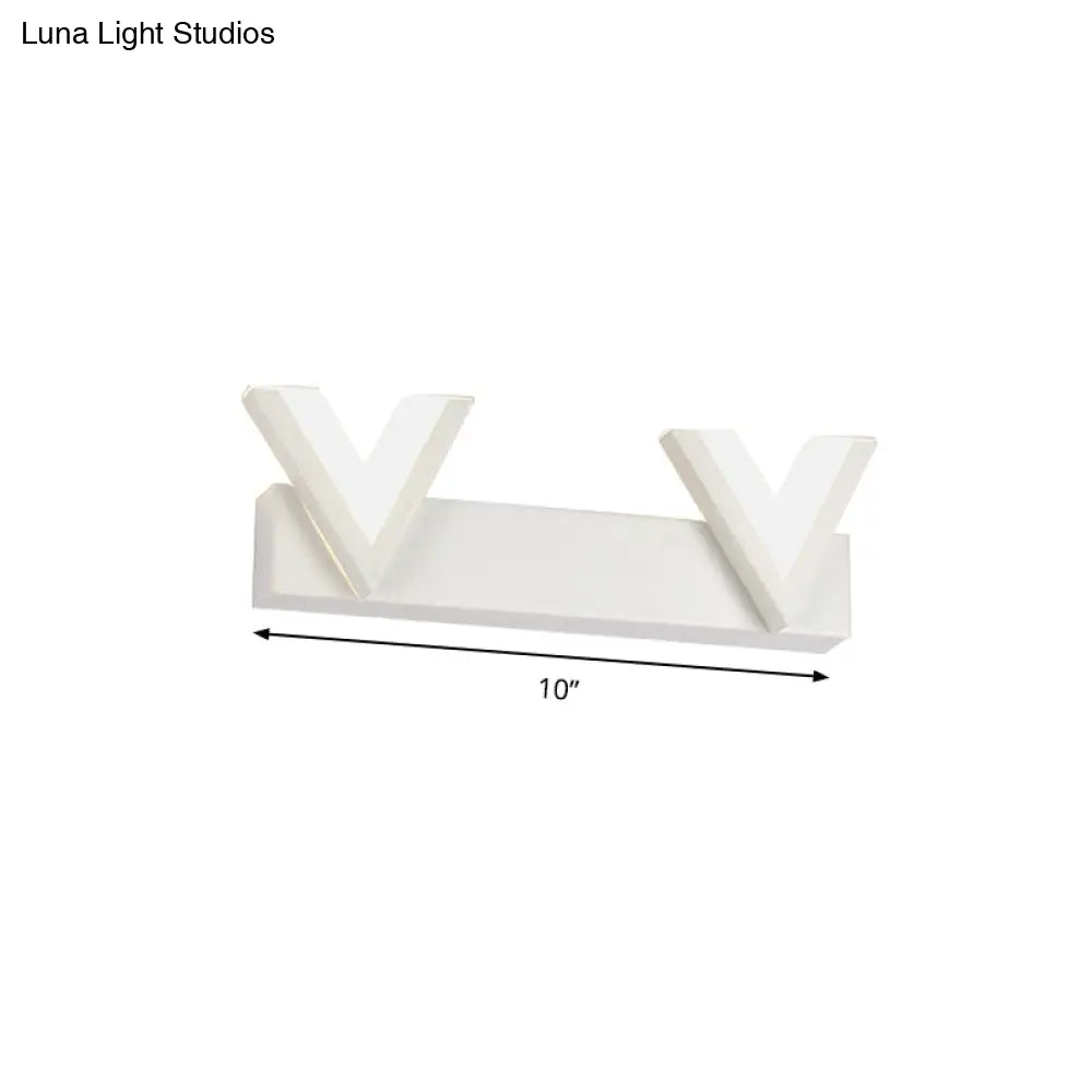 DecorBites™ Modern V-Shaped LED Vanity Light: Acrylic Bathroom Mirror Lamp (2/3-Light, Warm/White)
