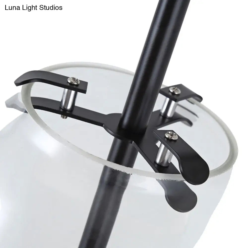 DecorBites™ Modern Wall Mounted Clear Glass Cylinder Sconce Light Fixture - 1 Light, Black/Gold