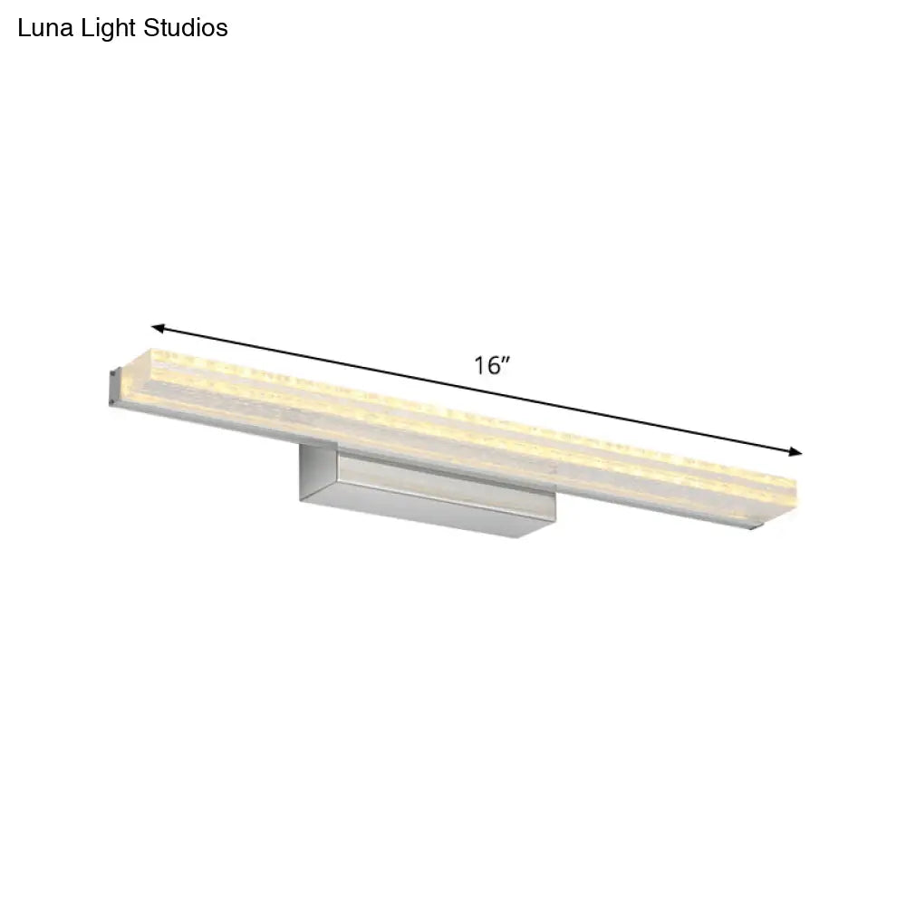 DecorBites™ Modern Wall-Mounted LED Vanity Sconce with Acrylic Shade for Toilets in Warm/White Light