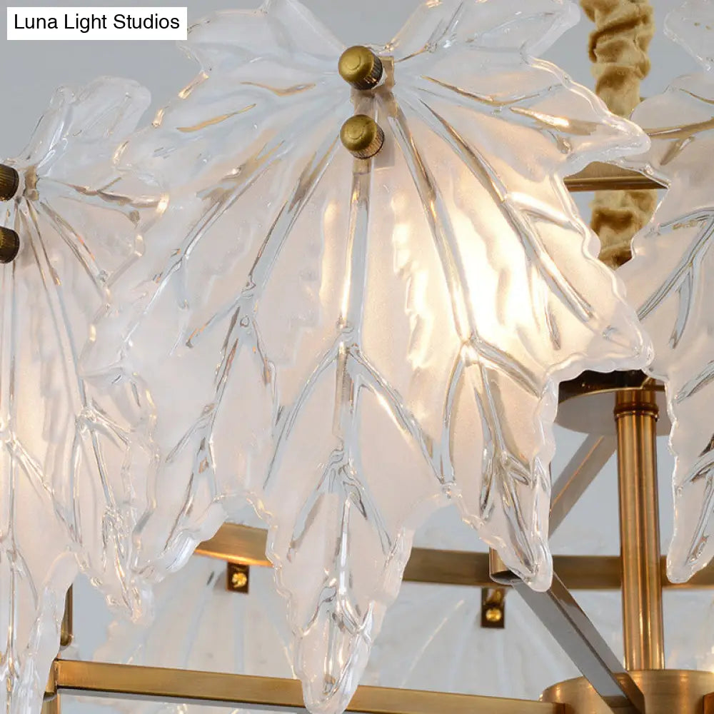 DecorBites™ Modern White Glass Pendant Light with 5 LED Heads for Dining Room