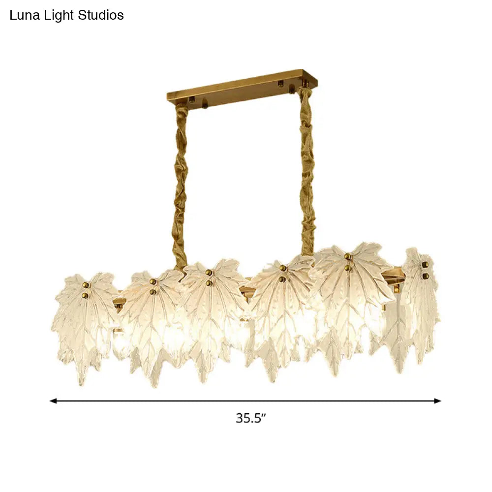 DecorBites™ Modern White Glass Pendant Light with 5 LED Heads for Dining Room