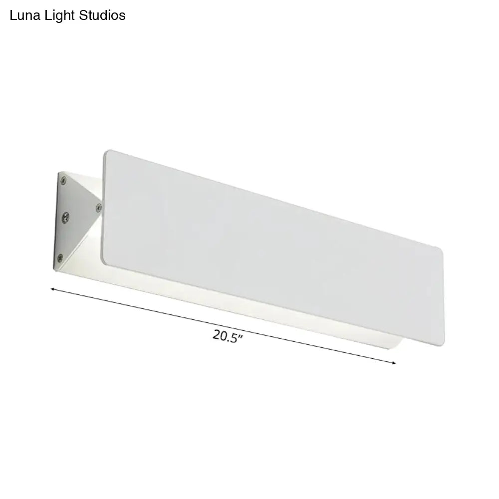 DecorBites™ Modernism Style Linear Wall Sconce - Aluminum LED Wall Lamp in White - 7"/14" Wide