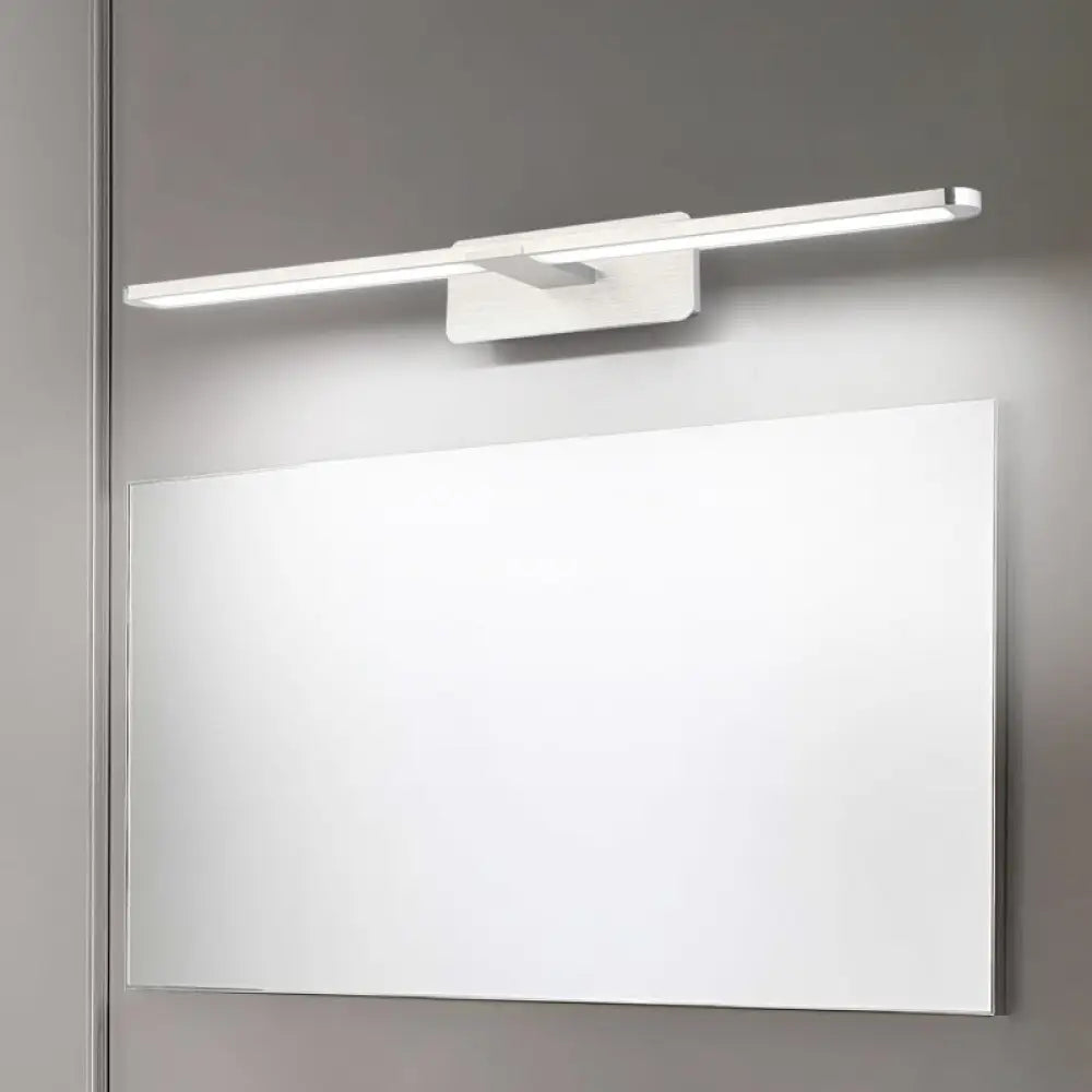 DecorBites™ Modernist LED Metal Wall Sconce Lamp - White/Warm Light, 19.5"/23.5"/34" Wide - Silver/Nickel Finish