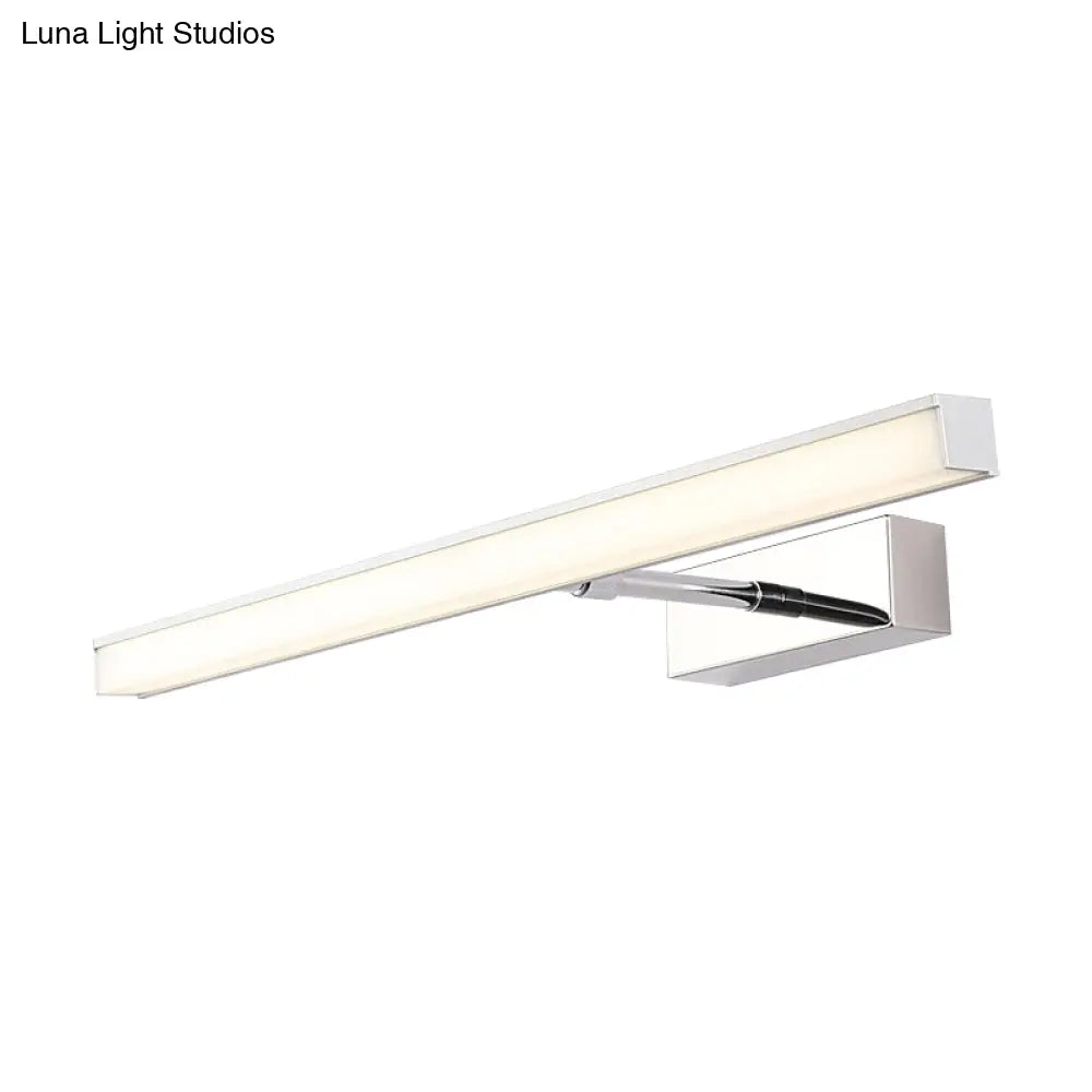 DecorBites™ Modernist Metal Linear Vanity Sconce - 16"/19.5"/23.5" Wide, LED, Black/Silver, Natural Light