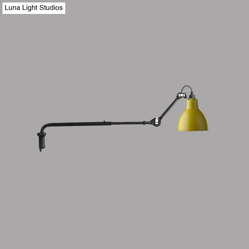 DecorBites™ Modernist Metallic Bowl Wall Sconce with 1 Light - Black/White Fixture for Bedroom Lighting