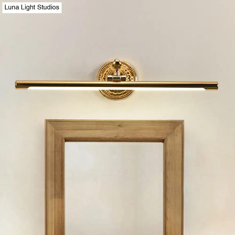 DecorBites™ Modernist Style LED Vanity Wall Light in Linear Metallic Design – 16"/21.5" Width, Brass/Gold Finish