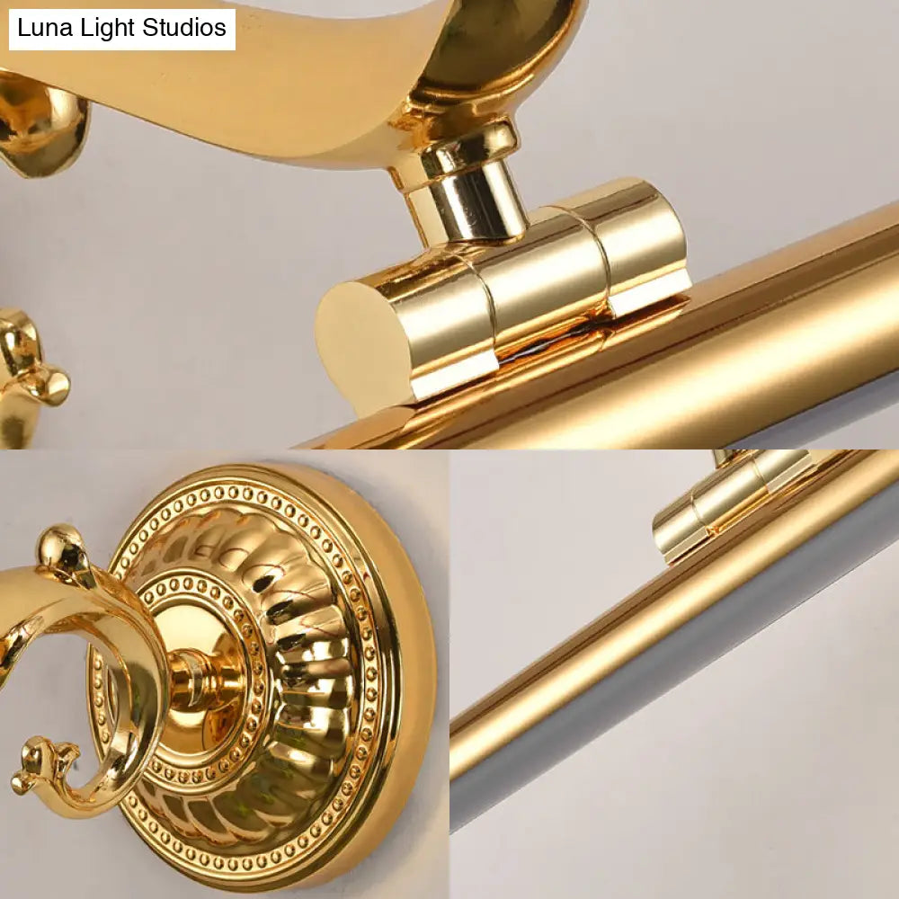 DecorBites™ Modernist Style LED Vanity Wall Light in Linear Metallic Design – 16"/21.5" Width, Brass/Gold Finish