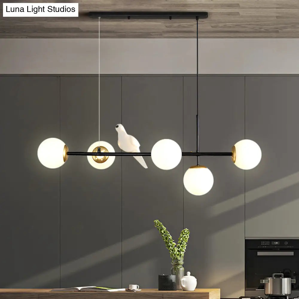 DecorBites™ Modo Island Glass 5-Light Pendant Light for Restaurants