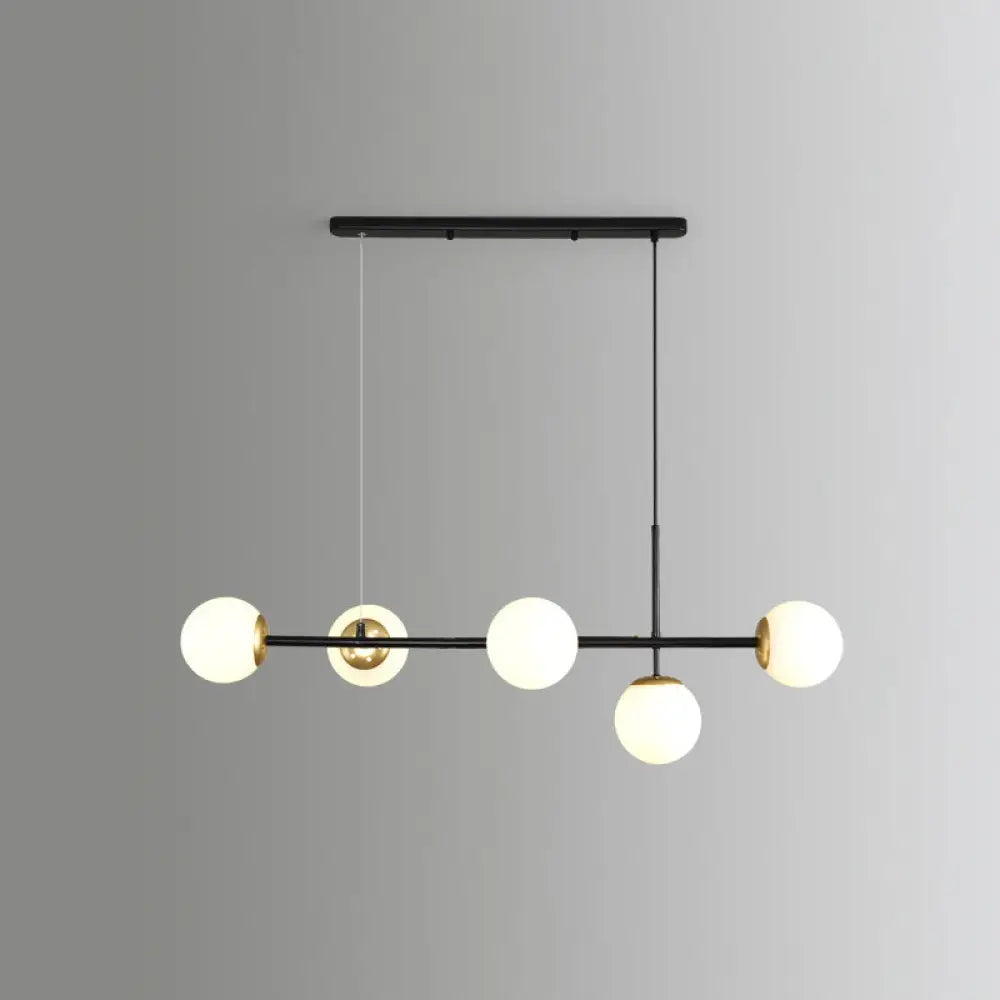 DecorBites™ Modo Island Glass 5-Light Pendant Light for Restaurants