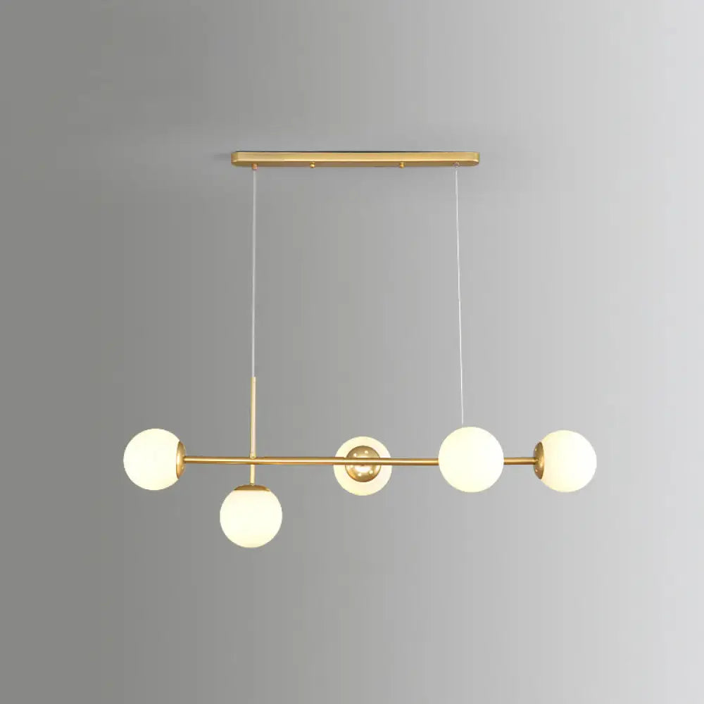 DecorBites™ Modo Island Glass 5-Light Pendant Light for Restaurants