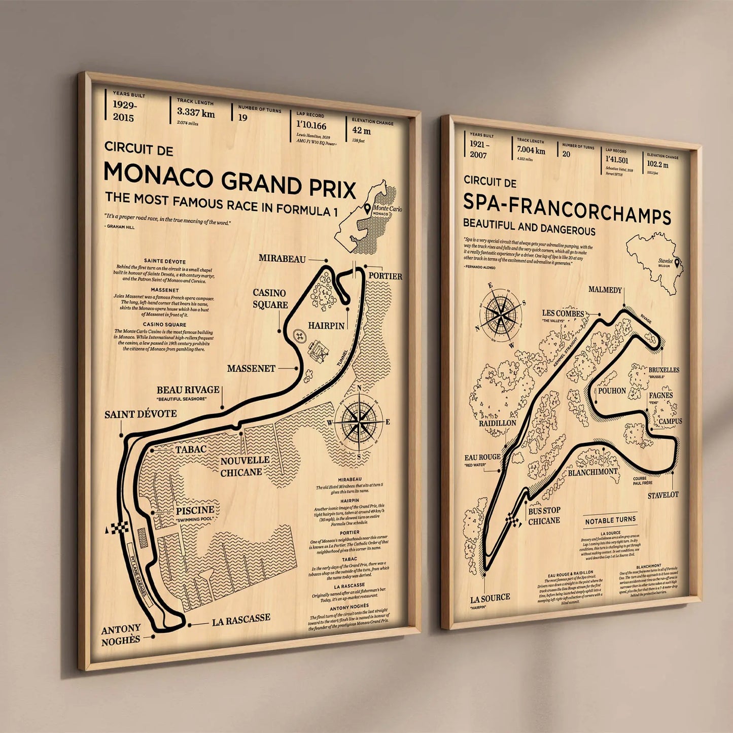 DecorBites™ Monaco Grand Prix F1 Racing Poster Art