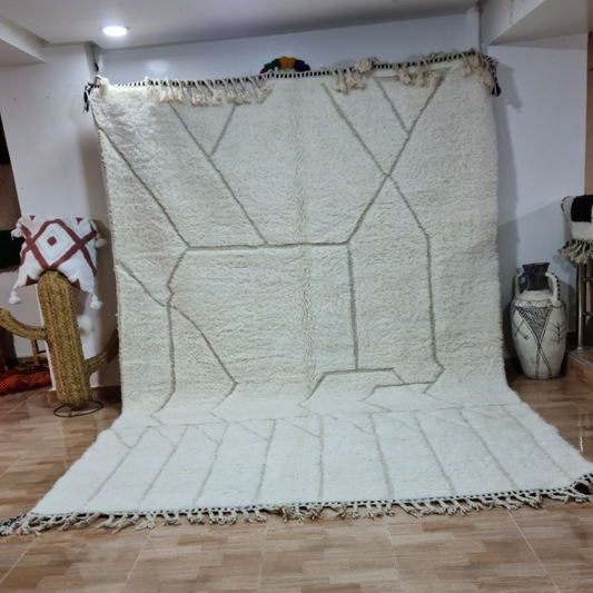 DecorBites™ Moroccan Handmade Beni Ouarain Rug 3m X 2m