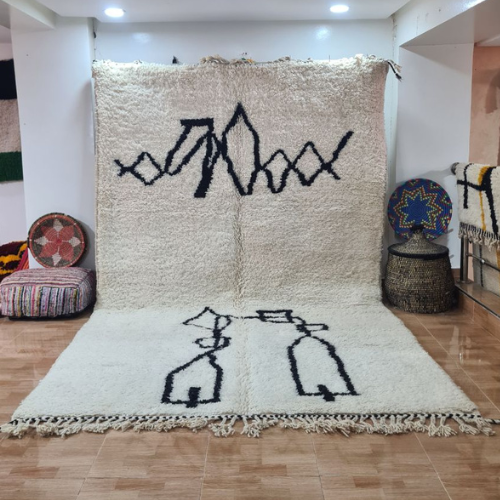 DecorBites™ Moroccan Handmade Beni Ouarain Rug 3m x 2m