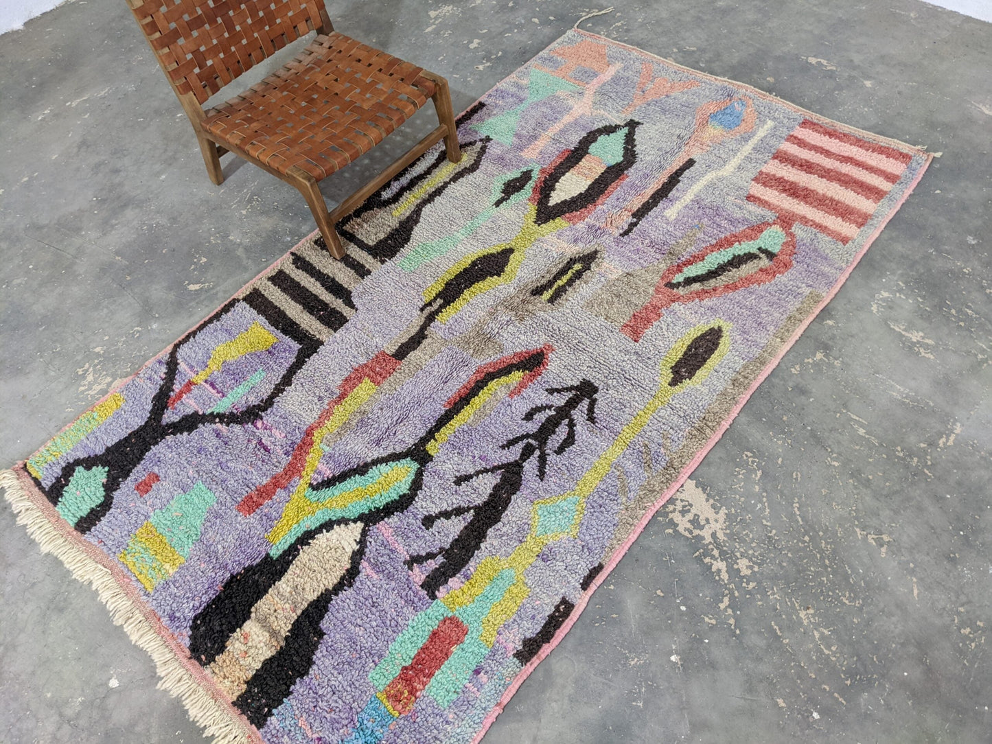 DecorBites™ Moroccan Handmade Traditional Azilal Rug 252 X 146 Cm