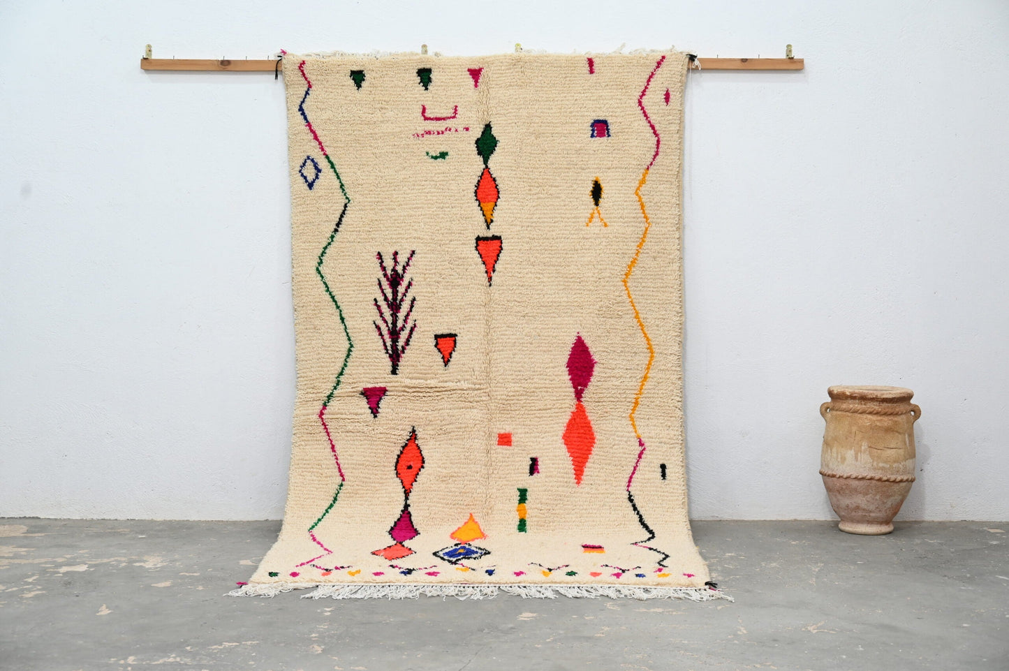 DecorBites™ Moroccan Handmade Traditional Azilal Rug 260 X 148 Cm