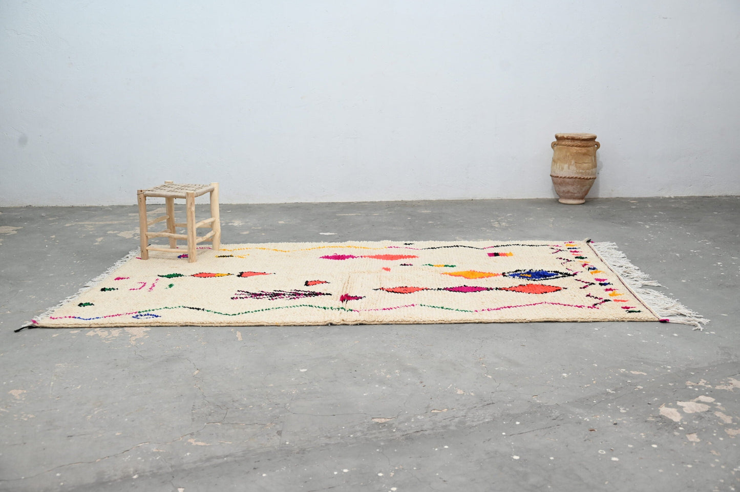 DecorBites™ Moroccan Handmade Traditional Azilal Rug 260 X 148 Cm