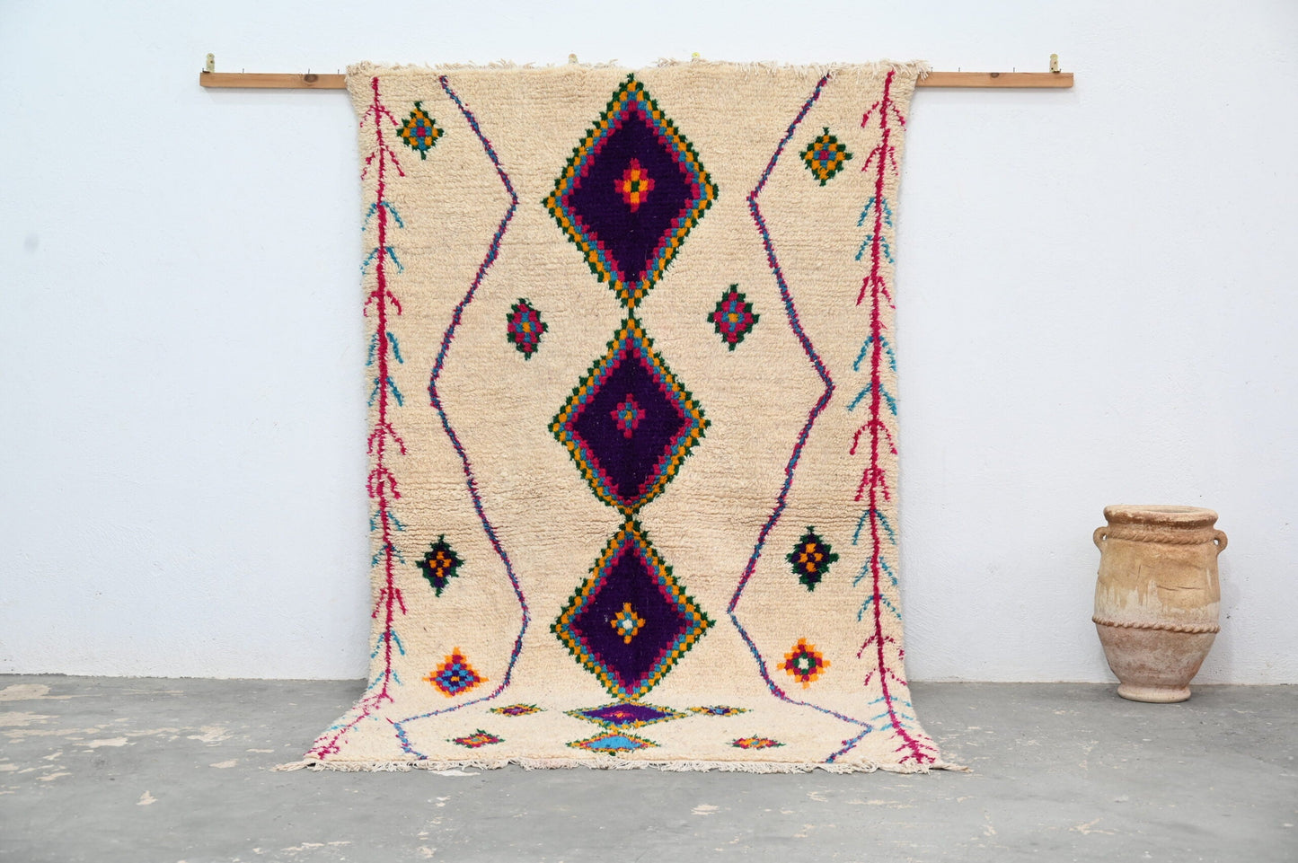 DecorBites™ Moroccan Handmade Traditional Azilal Rug 262 X 147 Cm