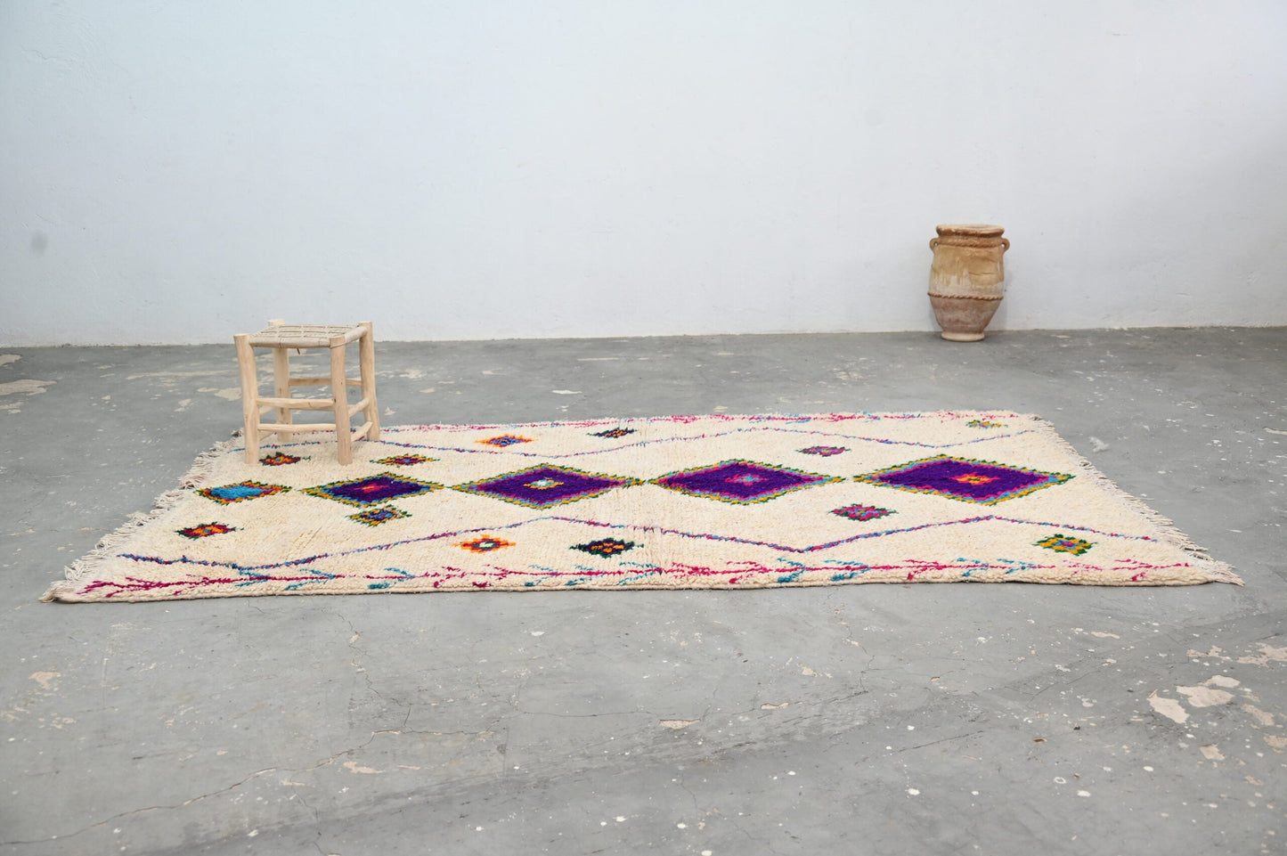 DecorBites™ Moroccan Handmade Traditional Azilal Rug 262 X 147 Cm