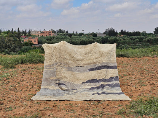 DecorBites™ Moroccan Handmade Traditional Beni Mrirt Rug 330 X 323 Cm