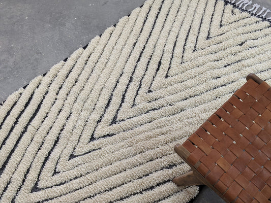 DecorBites™ Moroccan Handmade Traditional Beni Ouarain Rug 245 X 146 Cm