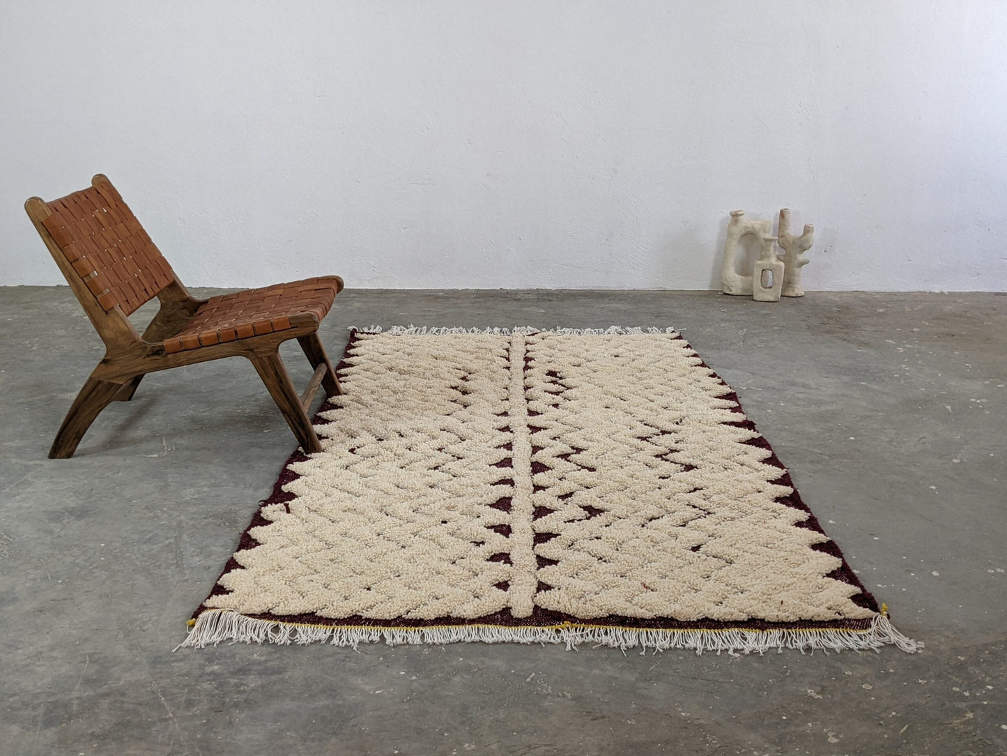 DecorBites™ Moroccan Handmade Traditional Beni Ouarain Rug 252 X 137 Cm