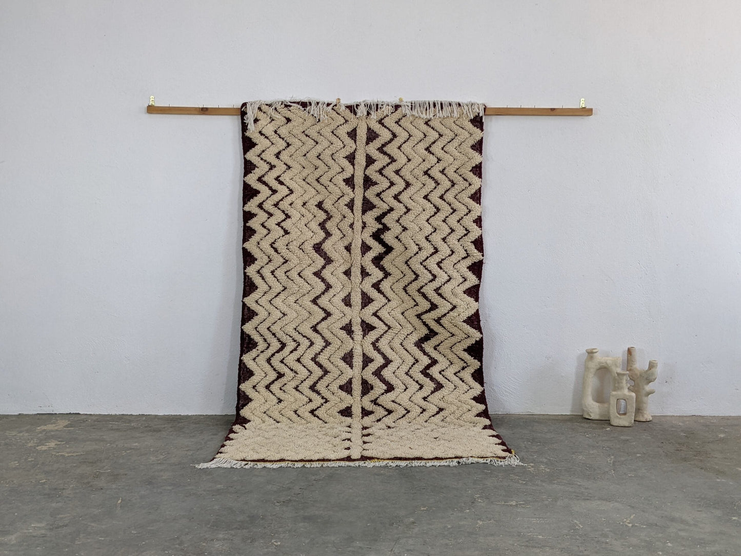 DecorBites™ Moroccan Handmade Traditional Beni Ouarain Rug 252 X 137 Cm