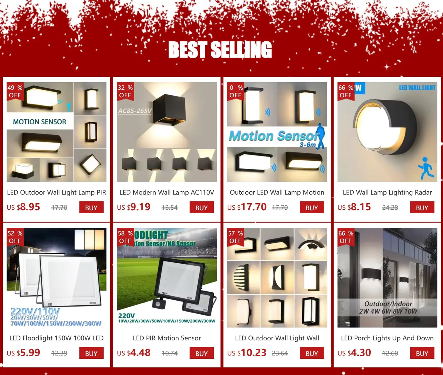 DecorBites™ Motion Sensor Outdoor Wall Light - Waterproof, Modern